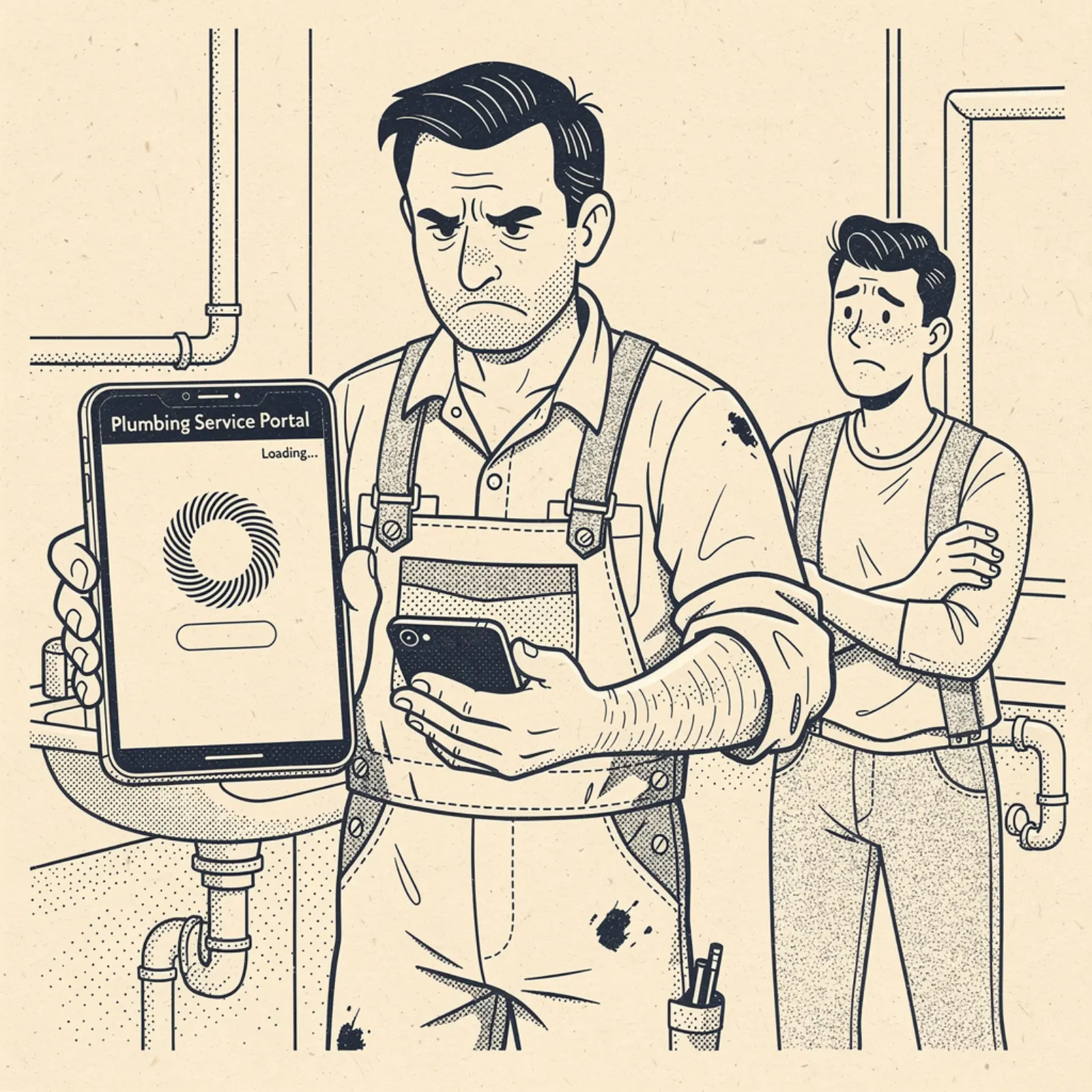 Business owner checking their website on a smartphone